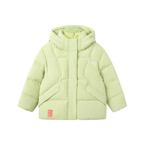 PUMA Пуховики и жилеты Лайм Зеленый Подростки