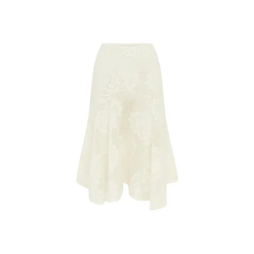 WITH JEAN SS25 MAEVE Midi Юбка Повседневный Длинный Юбка Женская Белая