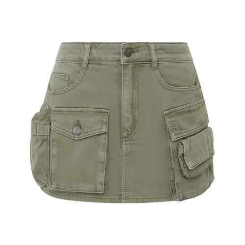 d'zzit Джинсовые шорты Женские Зеленые