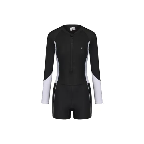 DECATHLON Ван-Пис Купальник Женские Дымчатый Черный Снег