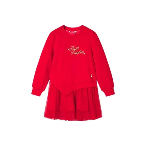 Hush Puppies Платье Кораллово-красное Детское