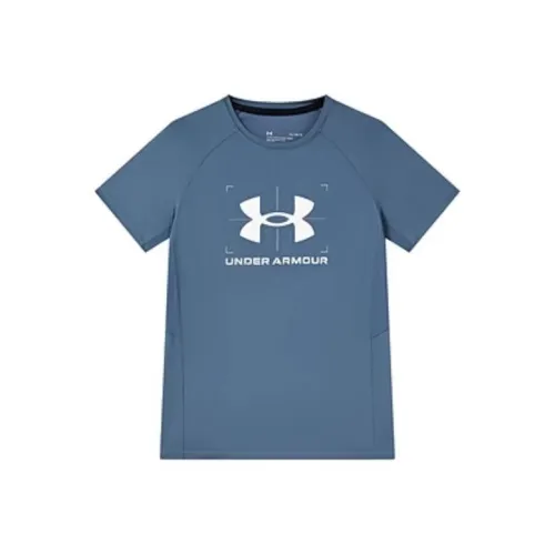 Under Armour T-Shirt SS25 Темно-синий Серый Подростки
