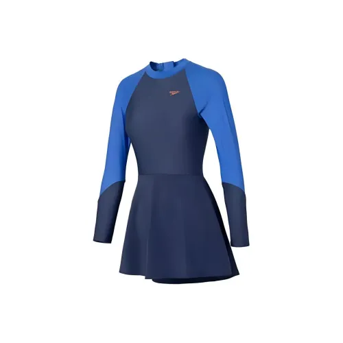 Speedo совместный модель Ван-Пис Купальник Женские Темно-синий