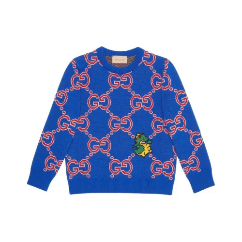 GUCCI Свитер Chinese New Year SS24 Синий Детский