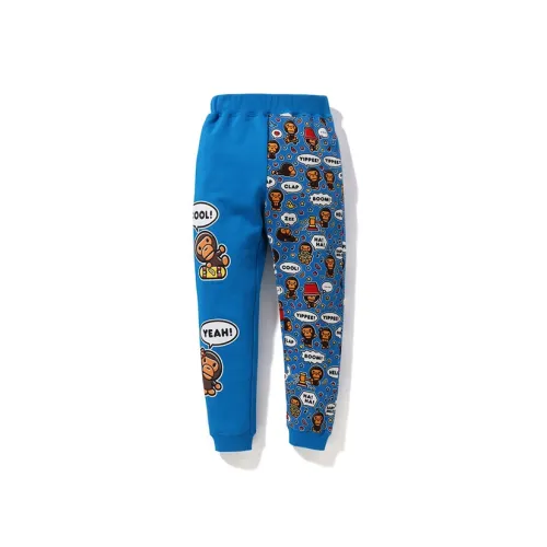 Детский A BATHING APE Вязаные Тренировочные Штаны FW22 Синий