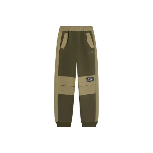 LINING YOUNG Вязаные тренировочные штаны темно-оливково-зеленый детские