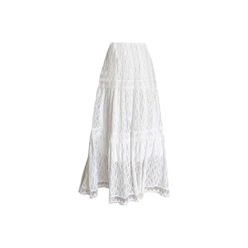 GTLA Повседневный Длинный Юбка Женская Белая