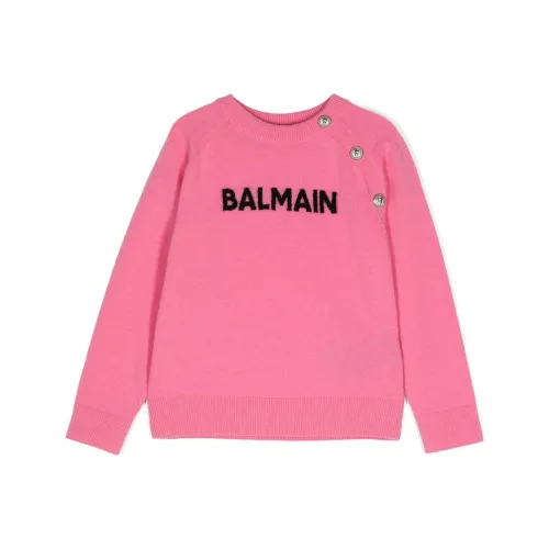 BALMAIN SS24 Трикотаж Персиково-розовый Детский