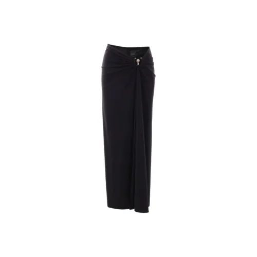 CHRISTOPHER ESBER SS25 Повседневный Длинный Юбка Женские Черный