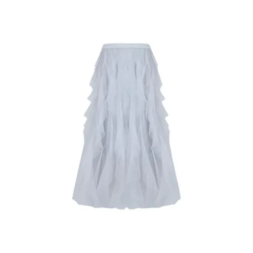 Caroline Повседневный Длинный Юбка Женская Серого цвета