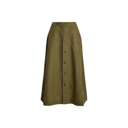 Polo Ralph Lauren Повседневный Длинный Юбка Женские Зеленый