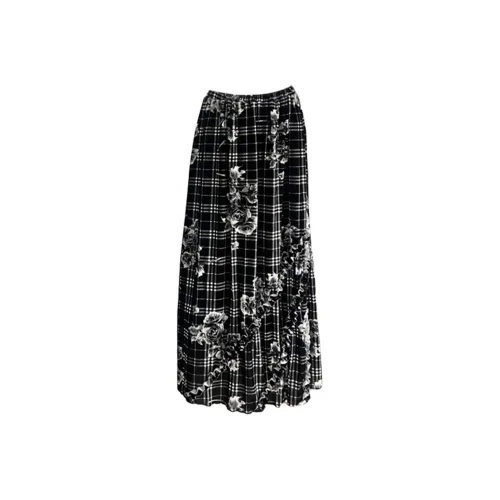 GTLA Повседневный Длинный Юбка Женские Черный