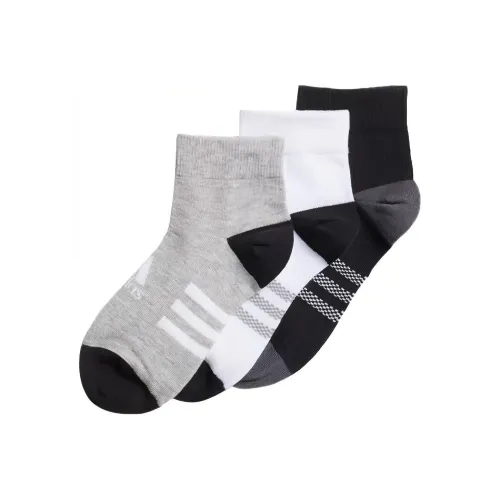 Adidas 3 шт Черный+Белый+Средний вересковый серый Kids Носки