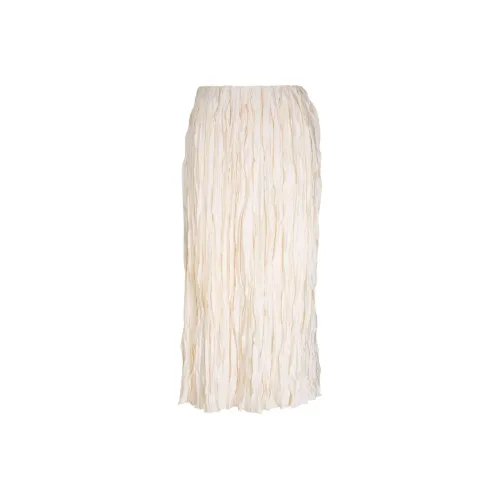 VINCE Повседневный Длинный Юбка Женская Молочно-белый