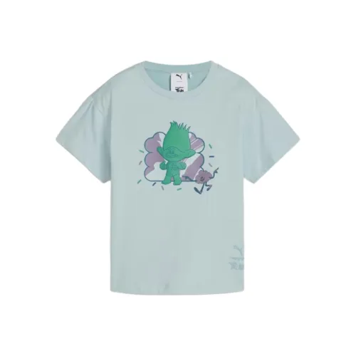 PUMA TROLLS Collaboration Series T-Shirt SS24 Зеленый Дети Возраст 3-7 лет