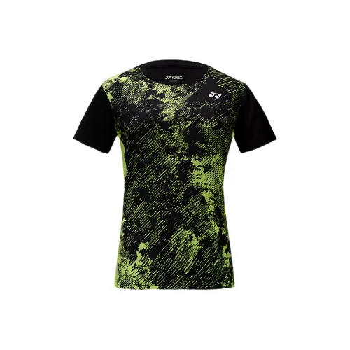 YONEX Бадминтон Джерси Женские Темно-желтый Зеленый