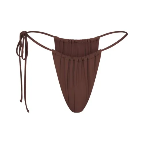 Khy SS24 Drop 008 Ruched Галстук Бикини Низ Плавки Женские CHOCOLATE Шоколад