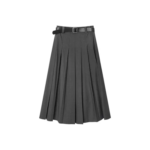 Fragment Casual Long Skirt Women's Dark Gray