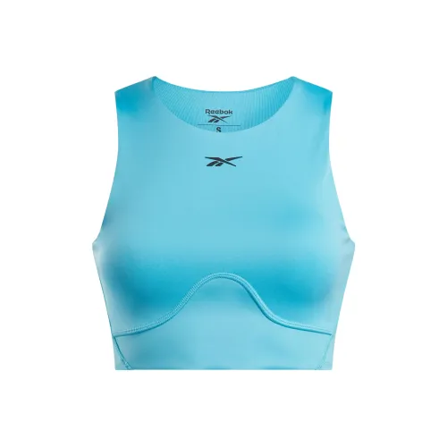 Reebok Lux Тень Crop Sport Жилеты Женские Темно-циановый
