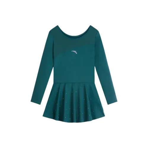 Antakids Темно-циановый Зеленый Школьный возраст Платья