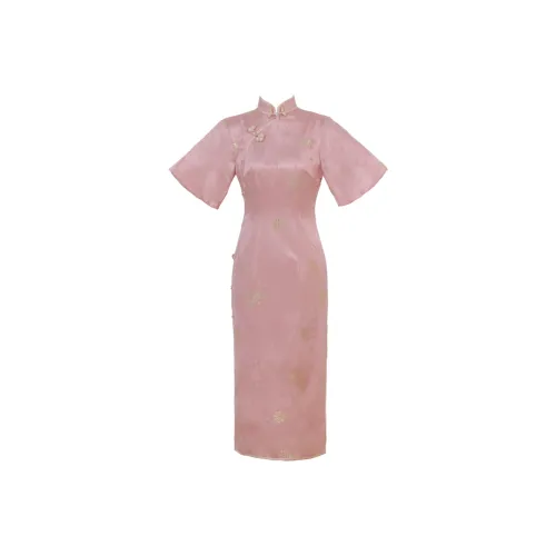 Одежда Cut By Time Чонсам Женская Розовая