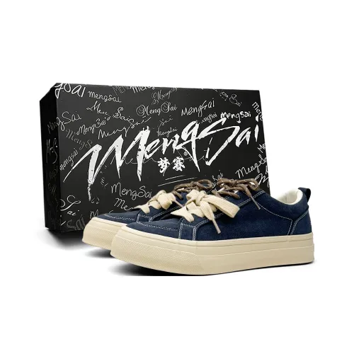 Mengsai Амортизация Устойчивый к истиранию Увеличение высоты Низкие кроссовки для скейтбординга Мужские Темно-синие