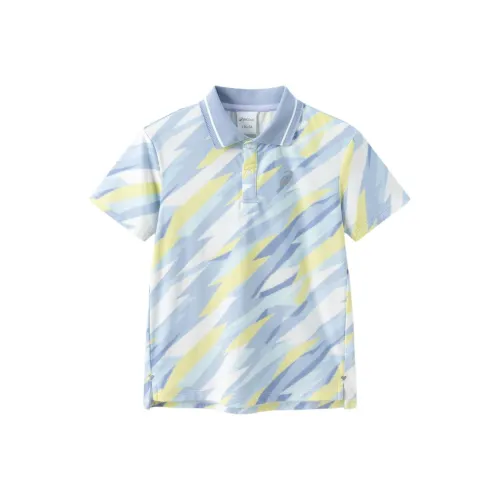 Asics Поло Фиолетовое с принтом по всей поверхности Подростки