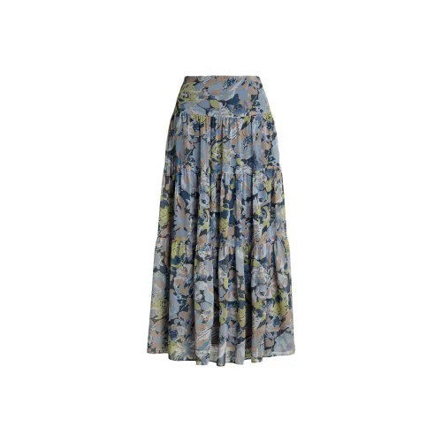LAUREN RALPH LAUREN Повседневный Длинный Юбка Женская Синяя