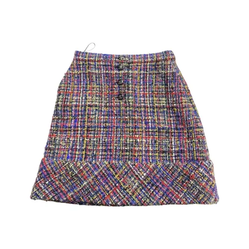 CHANEL Повседневные короткие юбки Женские Фиолетовый