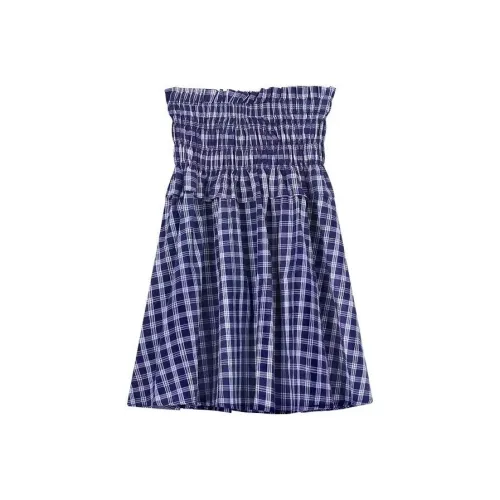 KEAB Повседневный Длинный Юбка Женские Синий