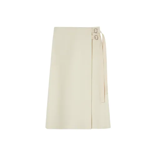 JIL SANDER FW24 Повседневная длинная юбка женская бежевая