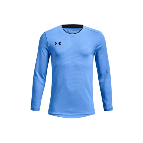 Under Armour Детский футбол Джерси Детская одежда Стена Goalkeeper Джерси Синий Детский