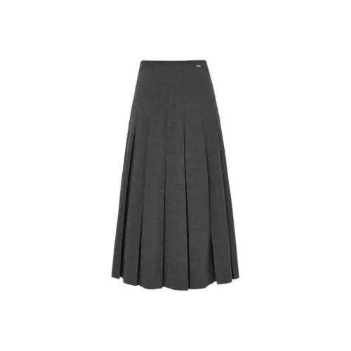 ZHIZHI Повседневный длинный юбка женский Moon пыльно-серый