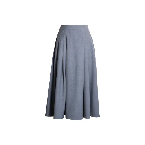 ROEYSHOUSE Повседневный длинный юбка женский серый синий