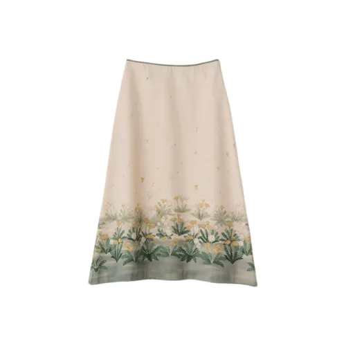 PRISTINE FW24 Повседневная длинная юбка женская естественный цвет