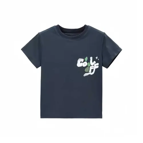 Mitti T Рубашка Твердый Темно-синий Синий Дети Возраст 3-7 Лет