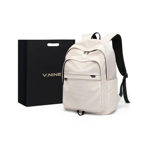V.NINE Ткань Рюкзак Обычный Унисекс Пудинг Молочный Белый Клейкий Бежевый Черный
