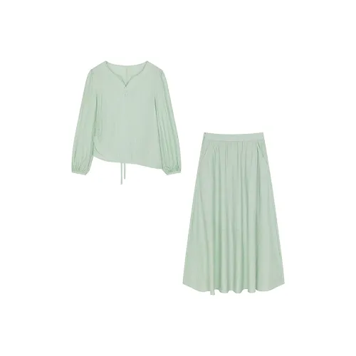 Mo Han Yi Mei Комплект с юбкой Женские Зеленый