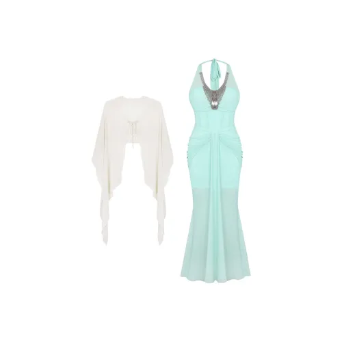 Annie The Темный Child Комплект с юбкой Женские Абрикос Мятно-зеленый