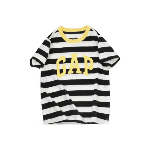 GAP T-рубашка черно-белые полосы для детей 3-7 лет