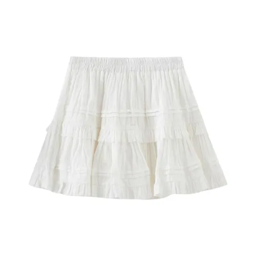 ZSFA Повседневные короткие юбки Женские Экрю