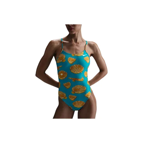 Nike One Piece Купальник Женские Синий