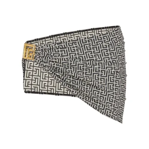 BALMAIN Облегающая юбка Женская Черная