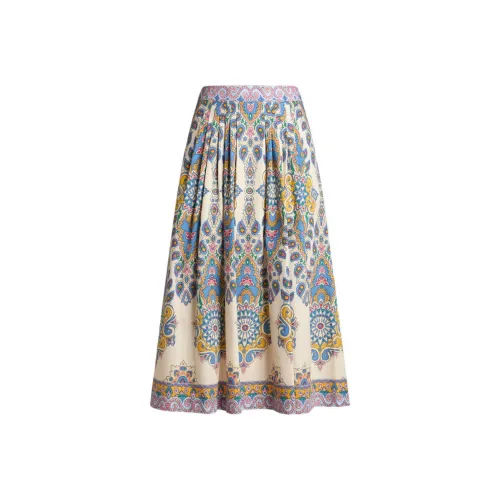 ETRO Белая Женская Повседневная Длинная Юбка