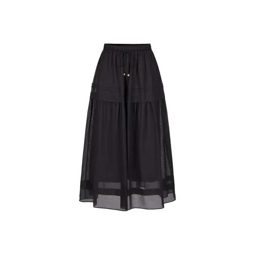 JZ. ANNAKRO Повседневный Длинный Юбка Женские Темно-синий