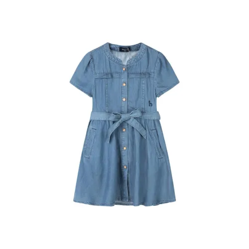 HAZZYS Детское платье цвет джинсовый синий