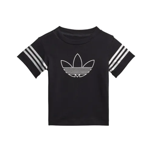 Adidas Originals T-Shirt Черный Белый Серебряный Для младенцев и малышей