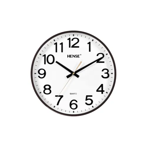 HENSE Кварцевый механизм Смола Стена Часы Унисекс Белый циферблат HW8333