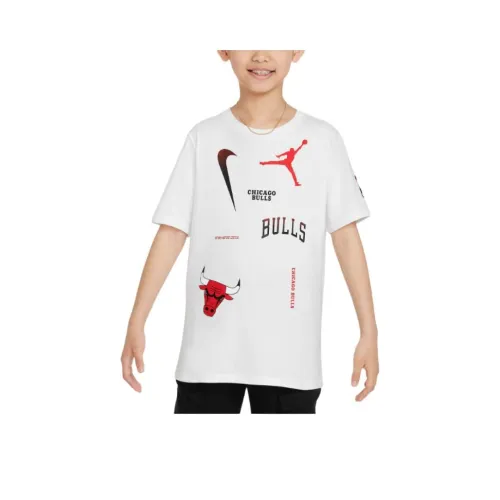 Jordan NBA Max90Chicago Bulls T-Shirt Courtside Statement Edition Белый Подростки
