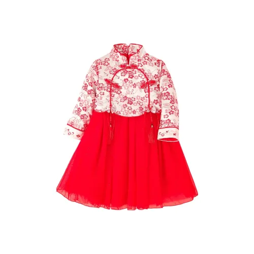 October Mommy Детское платье Бегония Красный 401 Детский